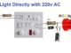 How to connect LED with 220V AC