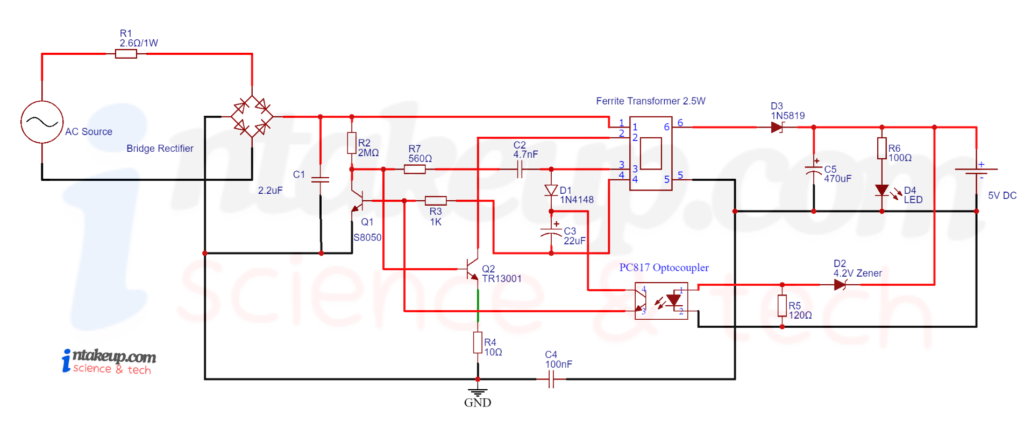 Simple Cell Phone Charger Circuit Diagram